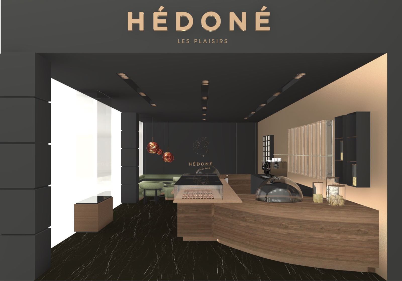 Réalisation du projet pour la boutique Hédoné à Illzach près de Mulhouse