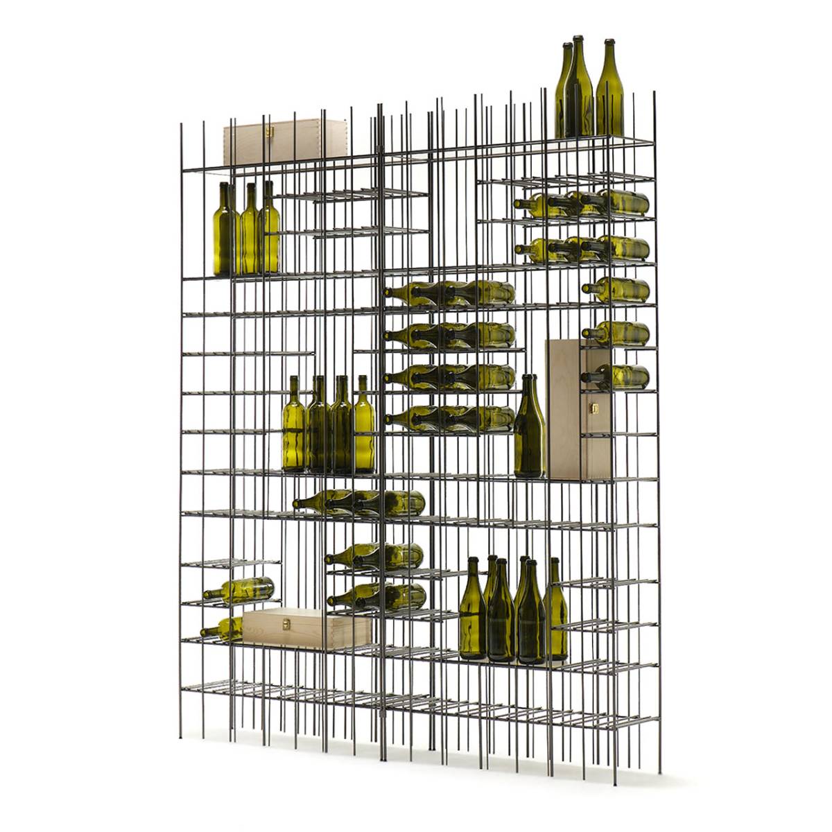 Porte bouteille métallique