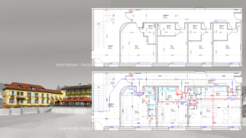 Rénovation Hotel le Relais du Klevener à Heiligenstein Alsace.