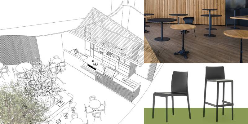 Création et aménagement d'un espace café pour le groupe SAFRAN à Molsheim près de Strasbourg